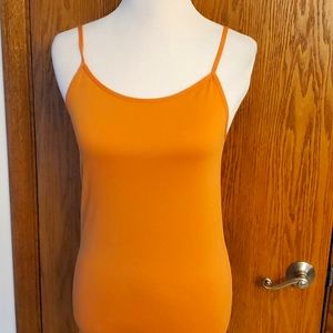 ZENANA OUTFITTERS ADJUSTABLE STRAPS CAMI PUMPKIN RUST 1X/2X